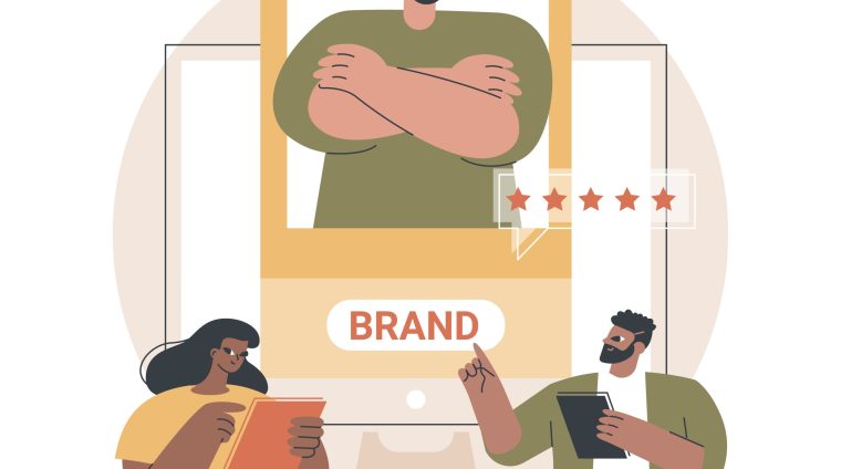 Personal branding abstract concept vector illustration. Self-positioning, individual brand strategy, build and promote your personal brand, social media profile, blog, reputation abstract metaphor.